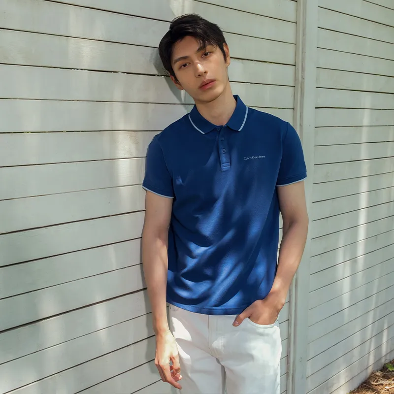 CALVIN KLEIN Polo Shirt Men's Blue-2
