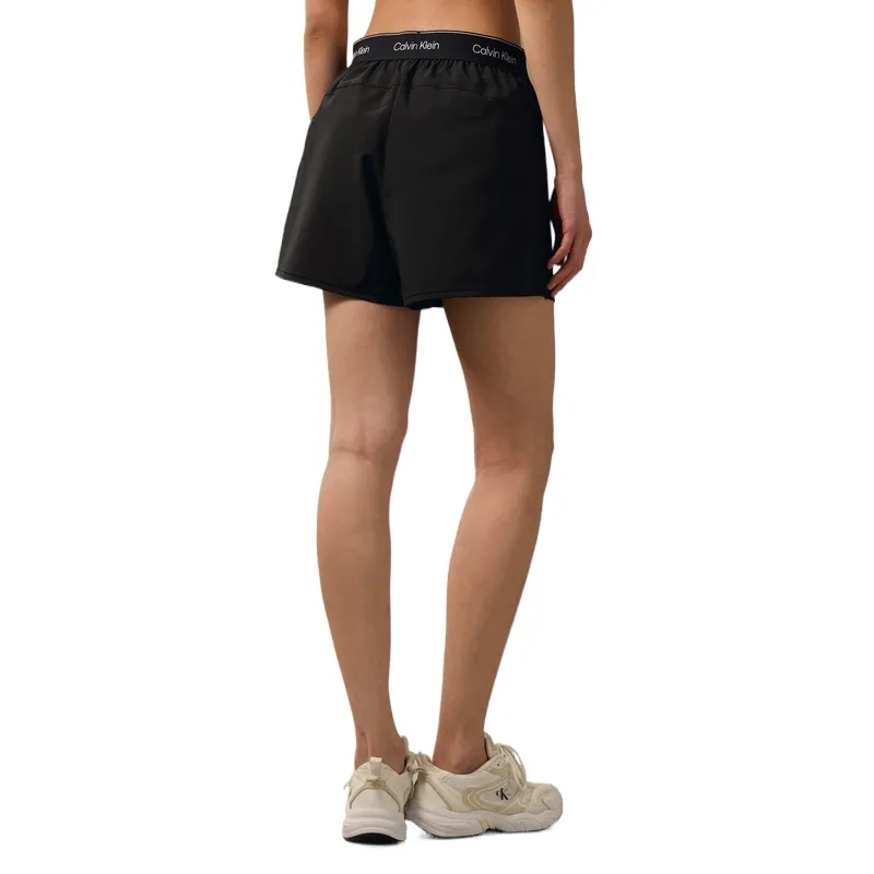 CALVIN KLEIN SS25 Sports Shorts Women's Space Black-3