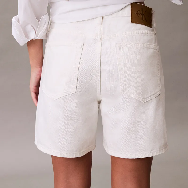 CALVIN KLEIN Denim Shorts Women's 5 DC Denim White-3