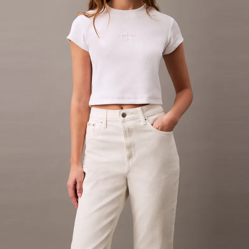 CALVIN KLEIN Jeans Women's White Denim-3