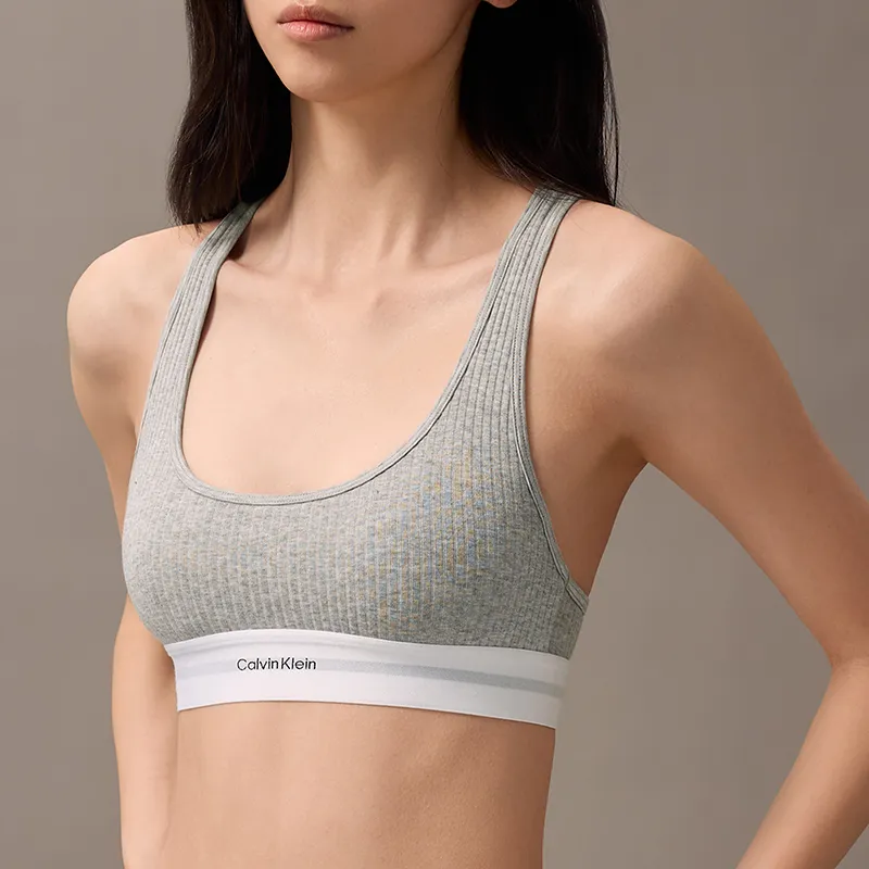 CALVIN KLEIN Bra Women's Coconut Gray-3
