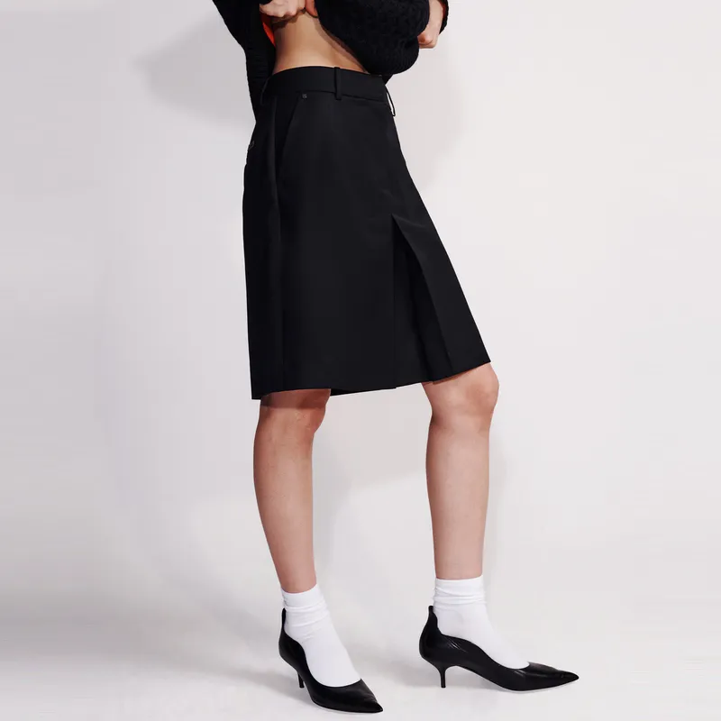 CALVIN KLEIN Casual Short Skirts Women's Space Black-3