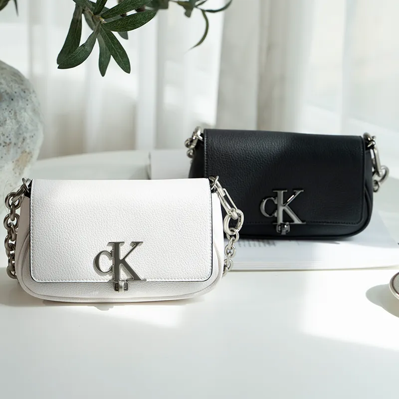 CALVIN KLEIN PU Saddle Bag, Shoulder Bag Regular Women's Black-1