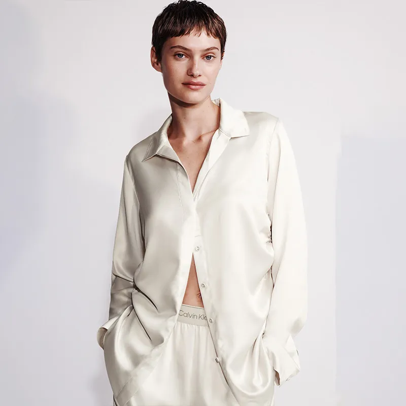 CALVIN KLEIN Pajama Tops Women's Cow Ivory-2