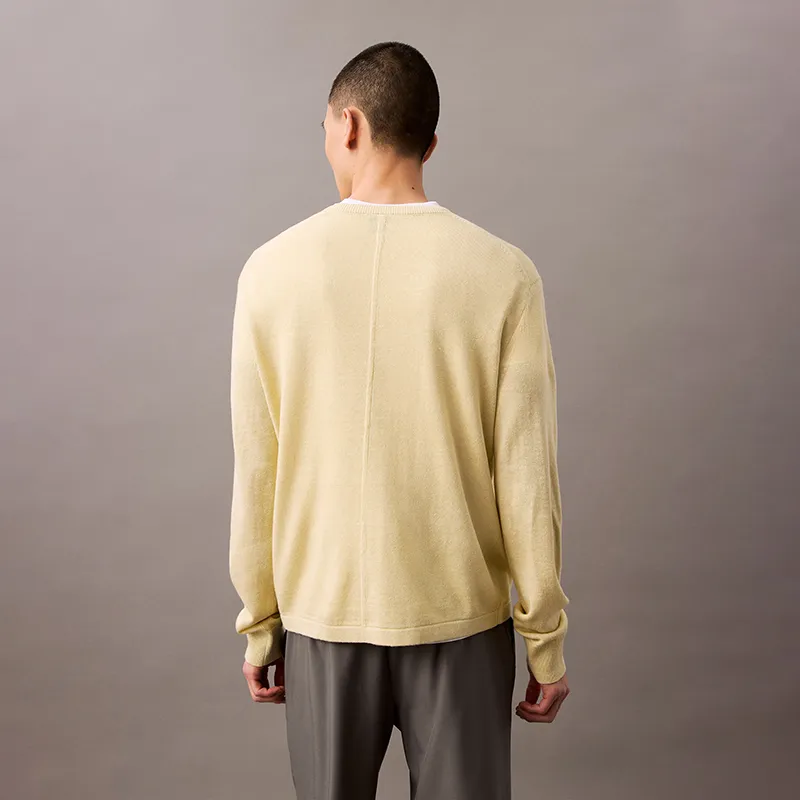 CALVIN KLEIN Knitwear Men's Oatmeal White-4