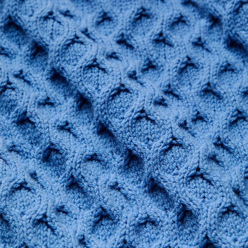 CALVIN KLEIN Sheep Wool Knit Scarves Men's Belair Blue-2