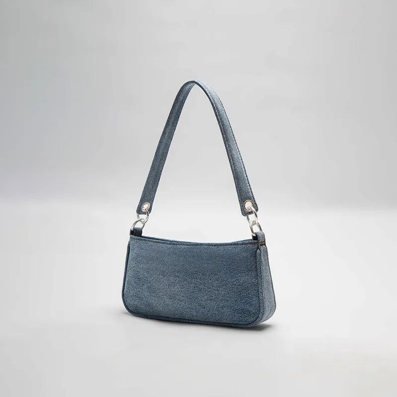 CALVIN KLEIN Fabric Shoulder Bag Women's Denim Light Blue-3