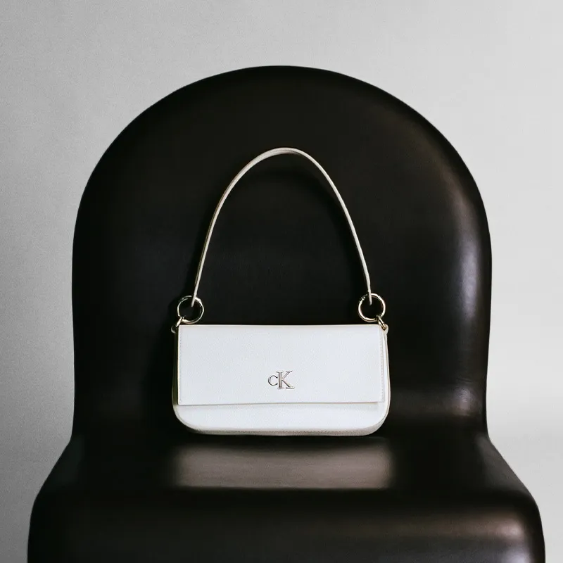 CALVIN KLEIN Synthetic Material Handbag Medium Size Women's Cow Ivory-2