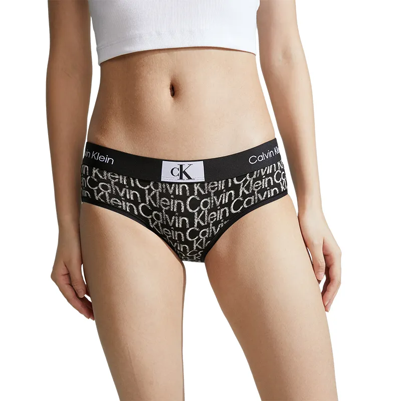CALVIN KLEIN Underpants Women's Space Black Base White Letter-1