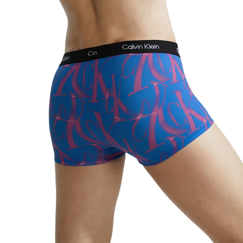 CALVIN KLEIN Underpants Men's Glazed Blue Base With Purple Lettering-2