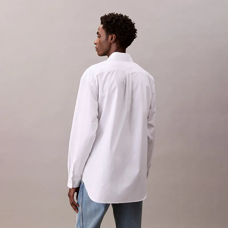 Calvin Klein Shirts Men YAA Moon White-4