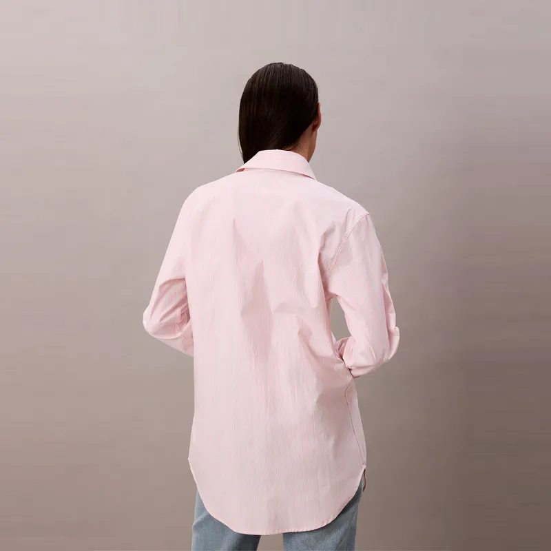 Calvin Klein Shirts Women's VMI Stripes Pink-2
