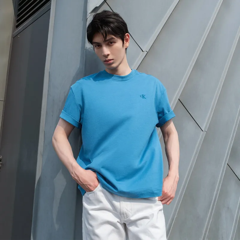 CALVIN KLEIN T Shirt Men's Sapphire Blue-2