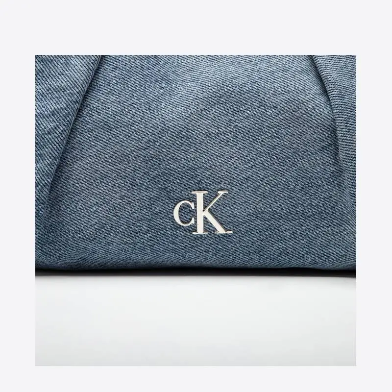 CALVIN KLEIN Fabric Handbag Medium Size Women's Denim Light Blue-5