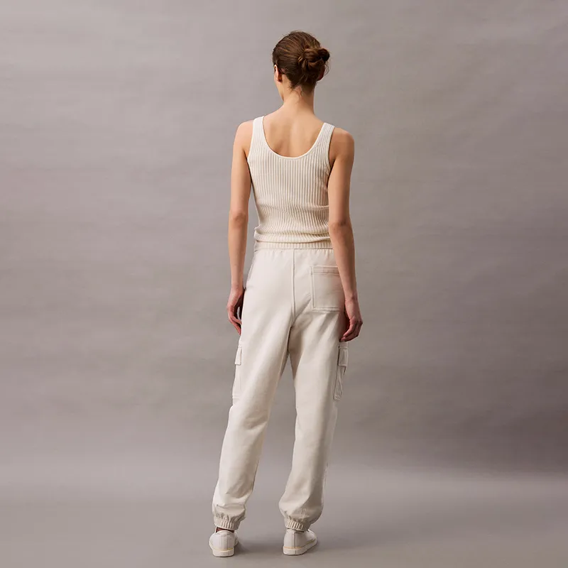 CALVIN KLEIN Knitted Sports Pants Women's Cow Ivory-2