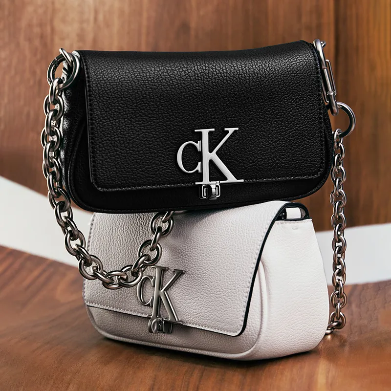 CALVIN KLEIN PU Saddle Bag, Shoulder Bag Regular Women's Black-2