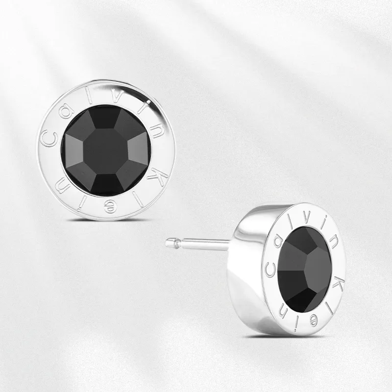 CALVIN KLEIN Steel Stud Earrings Men's Steel-3
