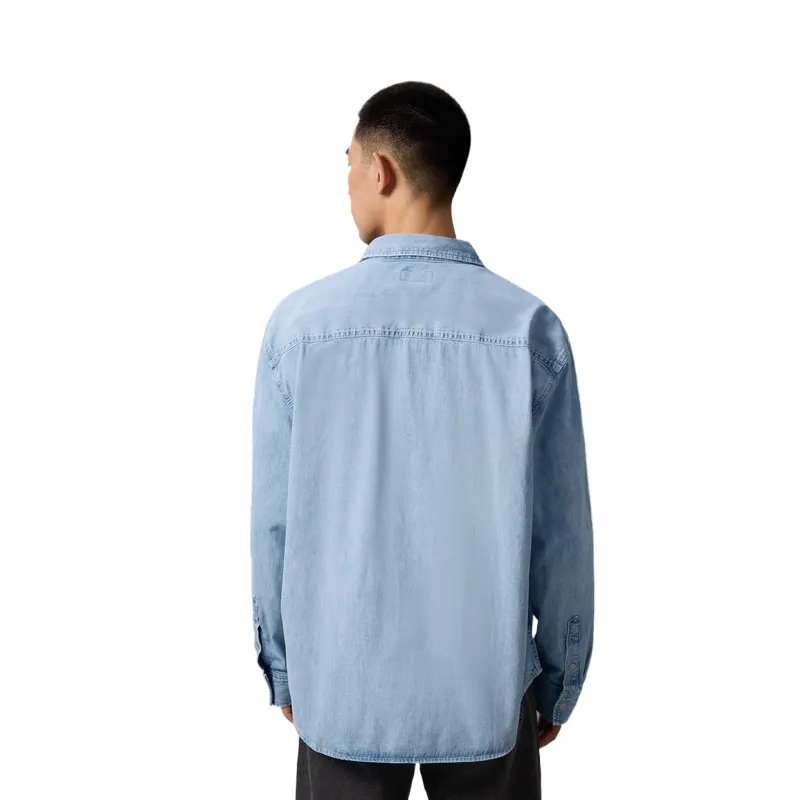 Calvin Klein Shirts Men UL6 Denim Light Blue-3