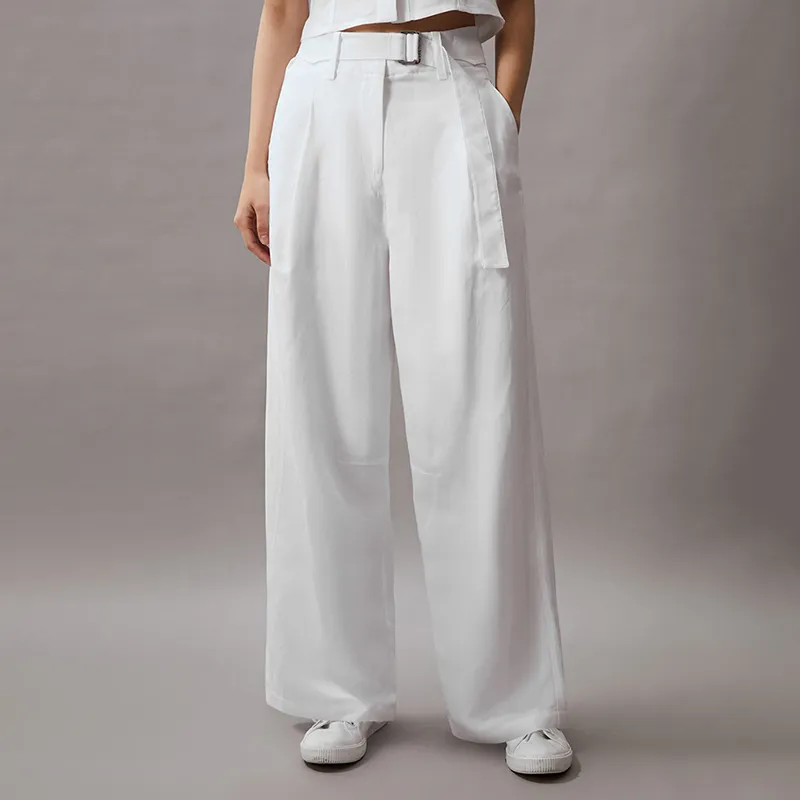 CALVIN KLEIN Casual Pants Women's YAF Moon White-1