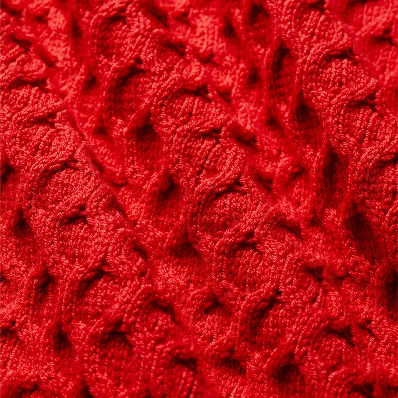 CALVIN KLEIN Sheep Wool Knit Scarves Men's China Red-2