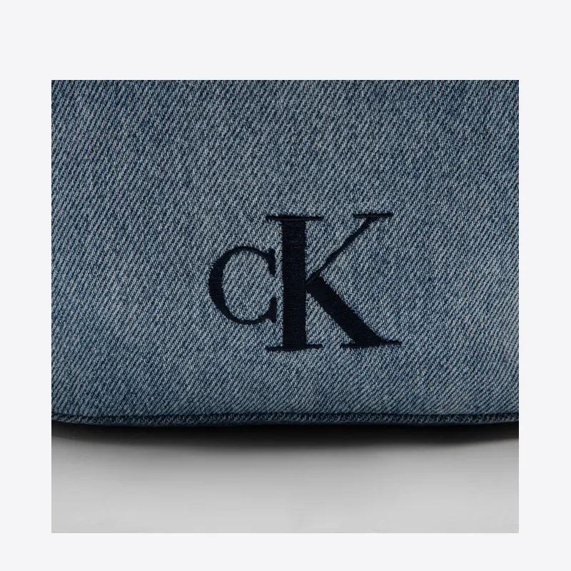 CALVIN KLEIN Fabric Fanny Pack Medium Size Men's Denim Light Blue-3