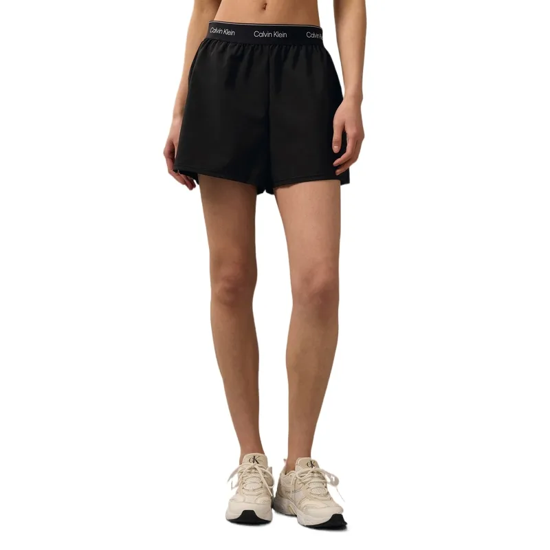 CALVIN KLEIN SS25 Sports Shorts Women's Space Black-2
