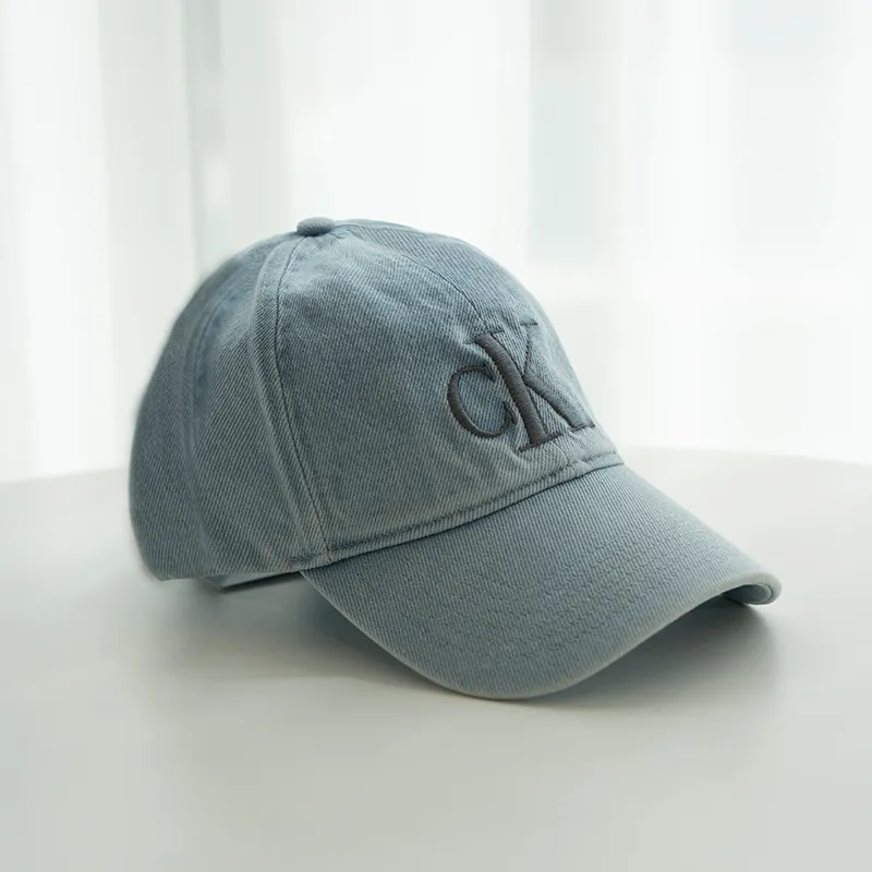 CALVIN KLEIN Cotton Baseball Caps Unisex Denim Light Blue-1