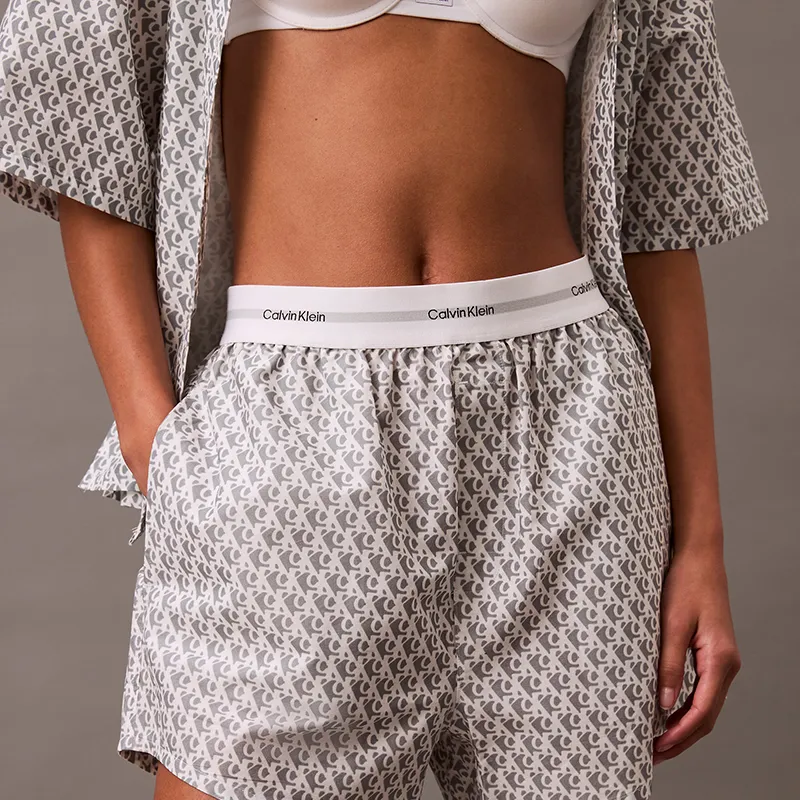 CALVIN KLEIN Pajama Pants Women's White Base Letter-3