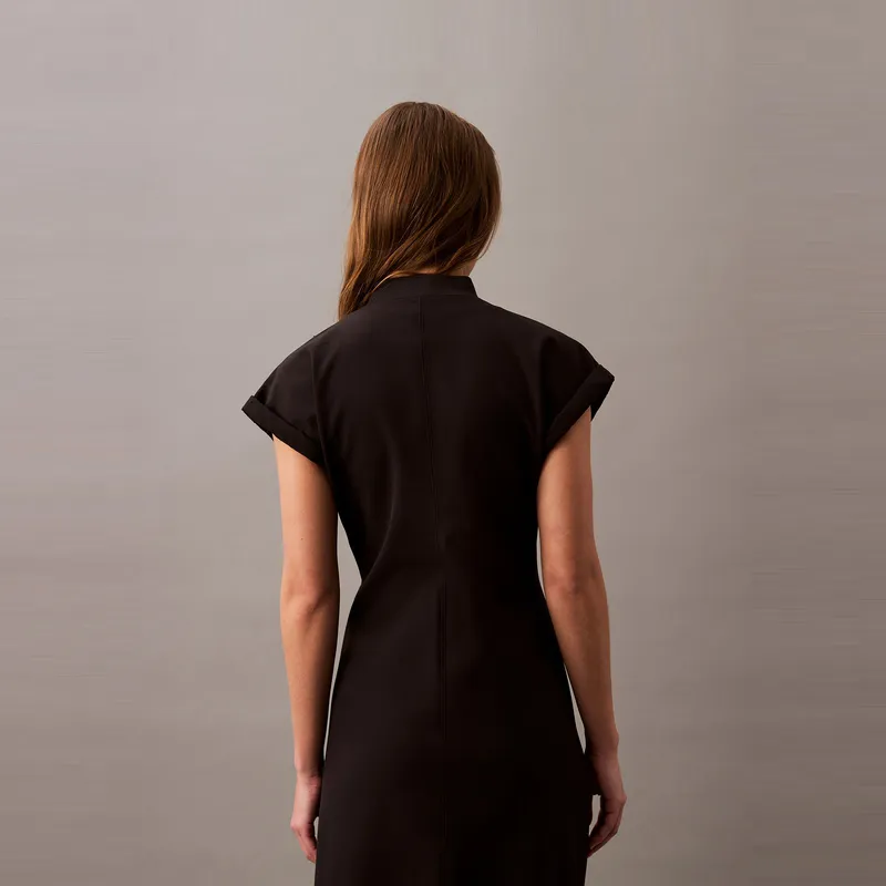 CALVIN KLEIN Short-Sleeved Dresses Women's Space Black-2