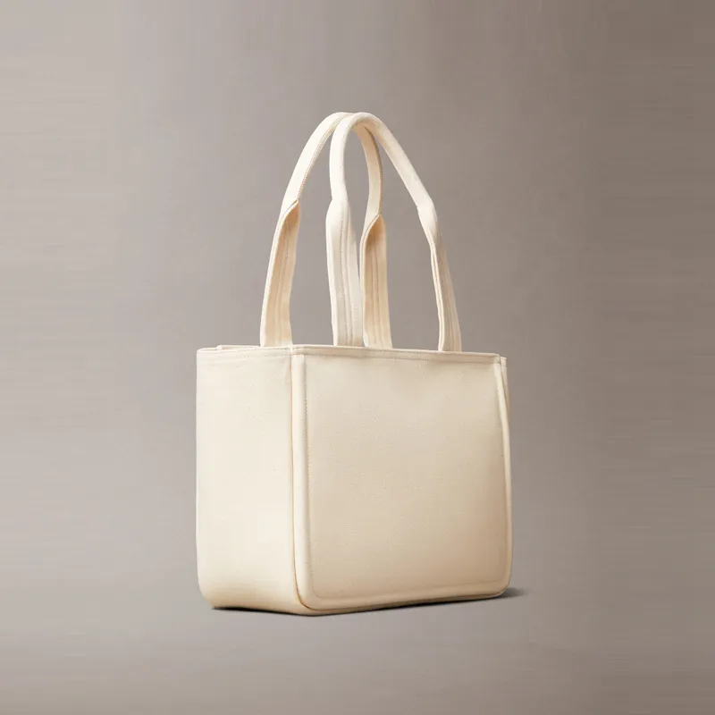 CALVIN KLEIN SS25 Fabric Handbag Medium Size Women's Ivory White-3