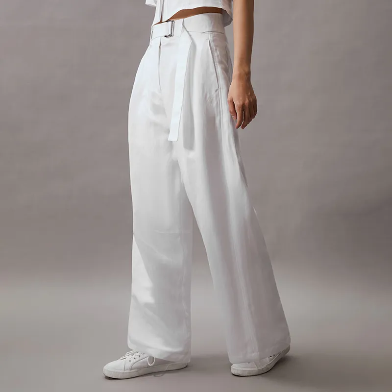 CALVIN KLEIN Casual Pants Women's YAF Moon White-2