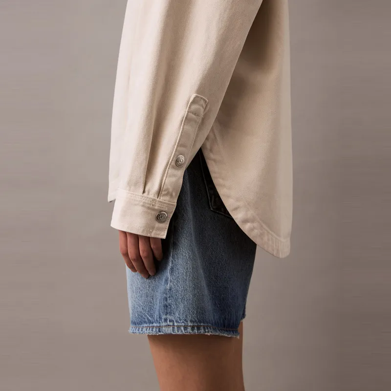 CALVIN KLEIN Shirt Women's White Denim-3