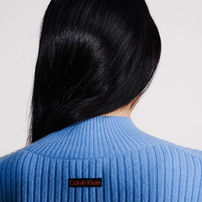 CALVIN KLEIN Cashmere Sweater Women's Bel Air Blue-2