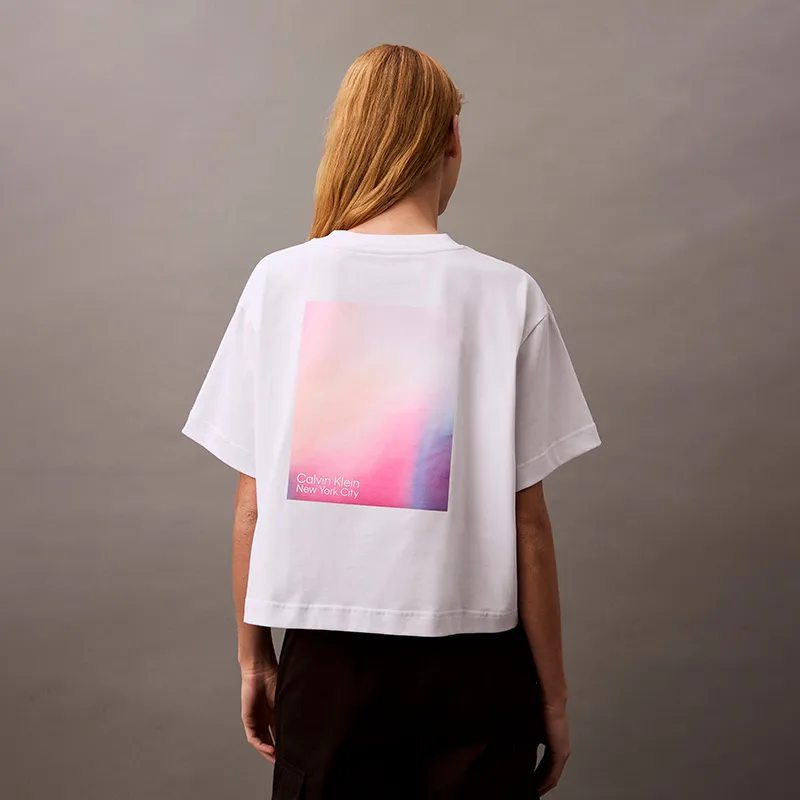 CALVIN KLEIN T Shirt Women's Moon White-2