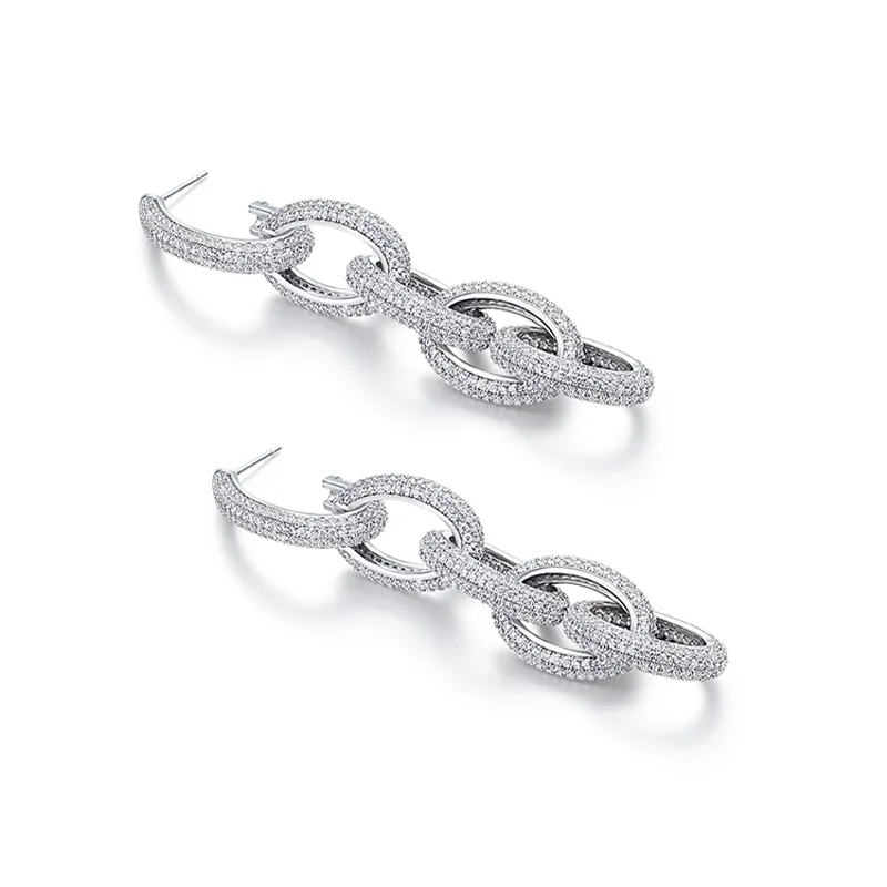 Glam Ever Zircon Earrings Women's-1