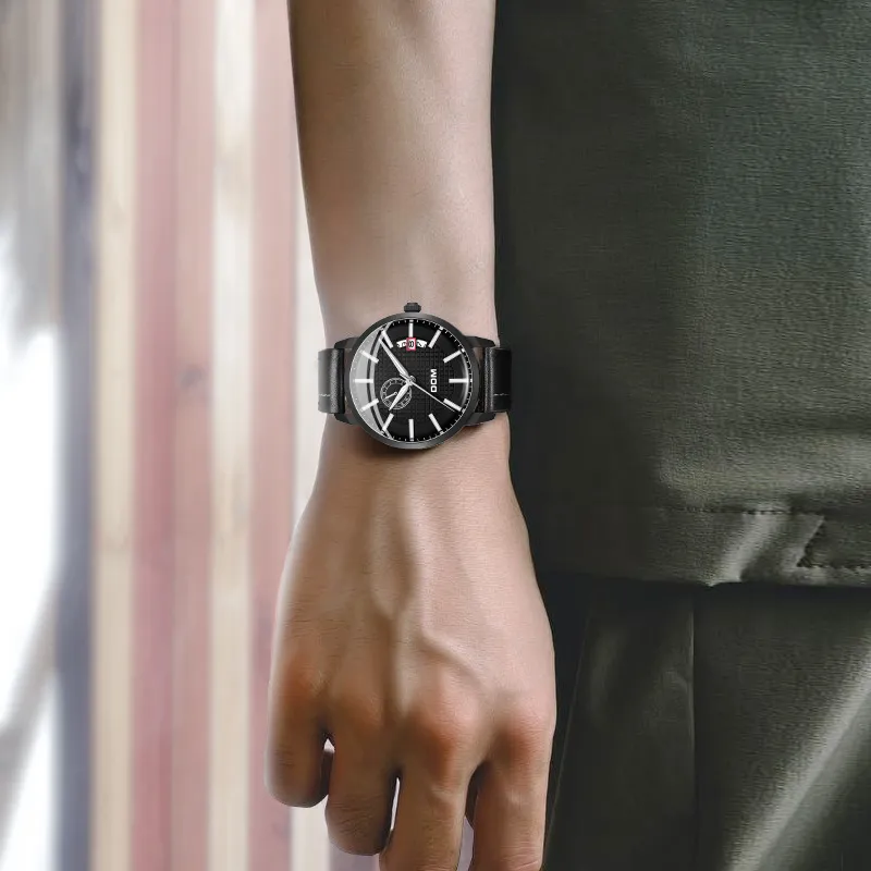 DOM Mechanical Movement Watch Men's Watches Black Dial-2