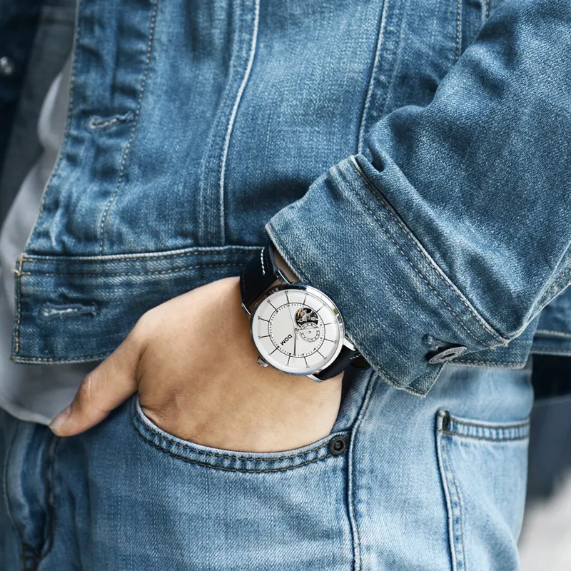 DOM Hollow Series Automatic Mechanical Movement Watch Men's Watches Black Dial 6923411121130-10