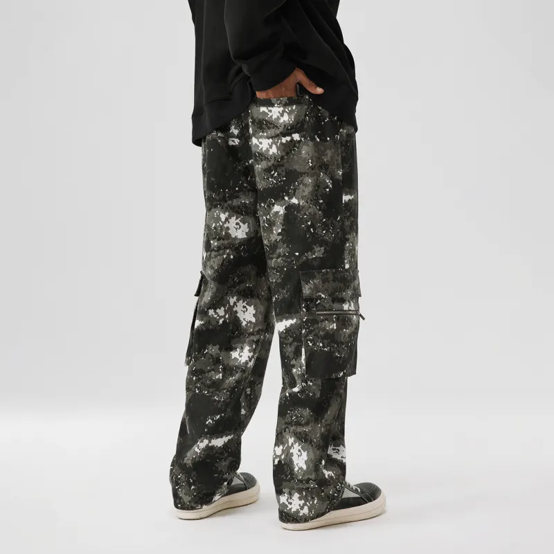 Atry Cargo Pants Unisex Camouflage Gray-2