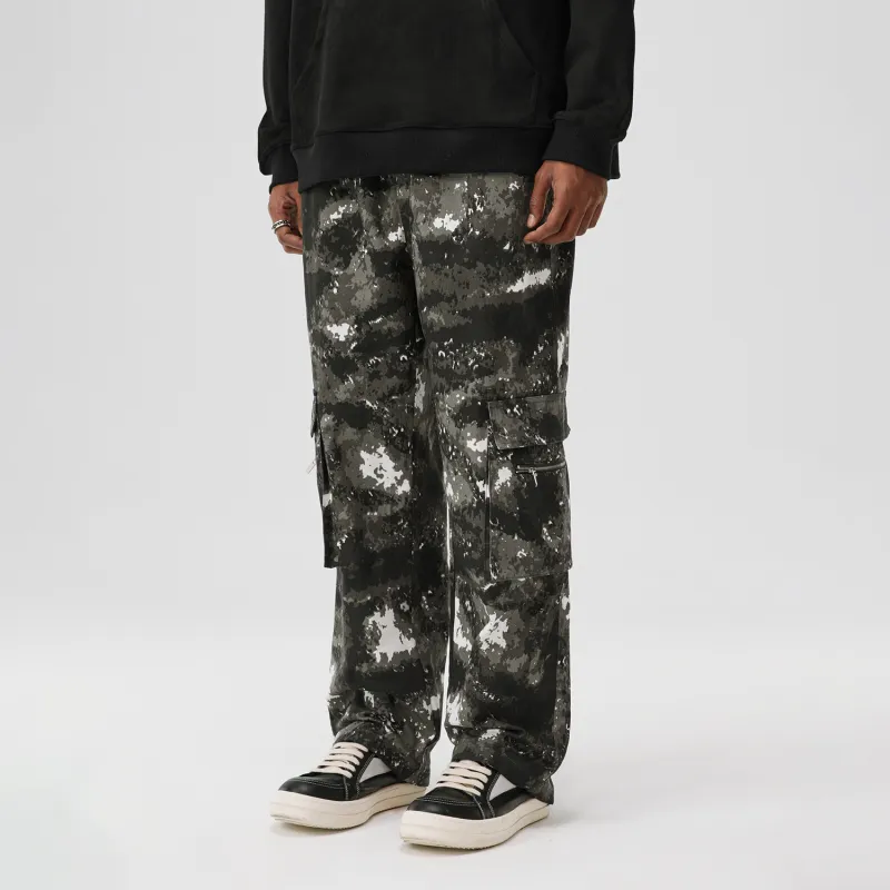 Atry Cargo Pants Unisex Camouflage Gray-3