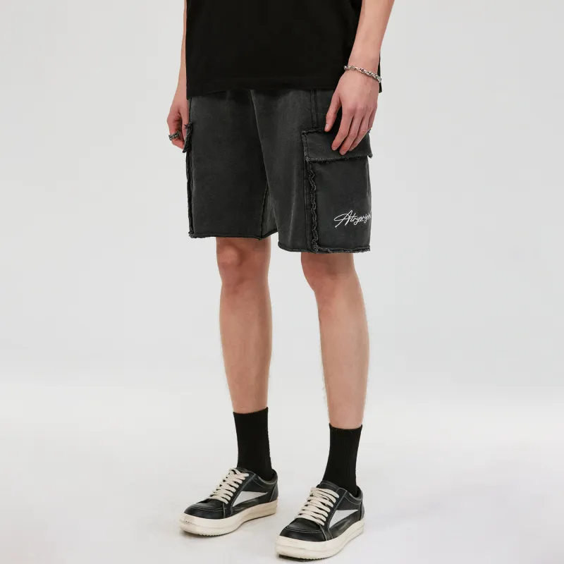 Atry Flower Body LOGO Series Casual Shorts Unisex Black-5