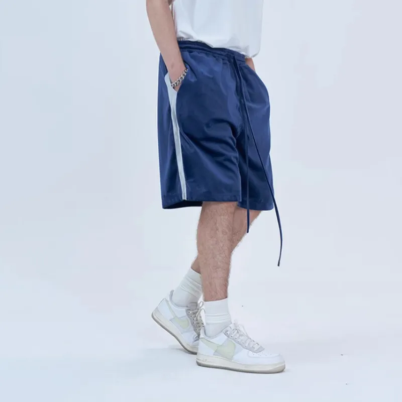 Atry Casual Shorts Unisex Velour Blue-5