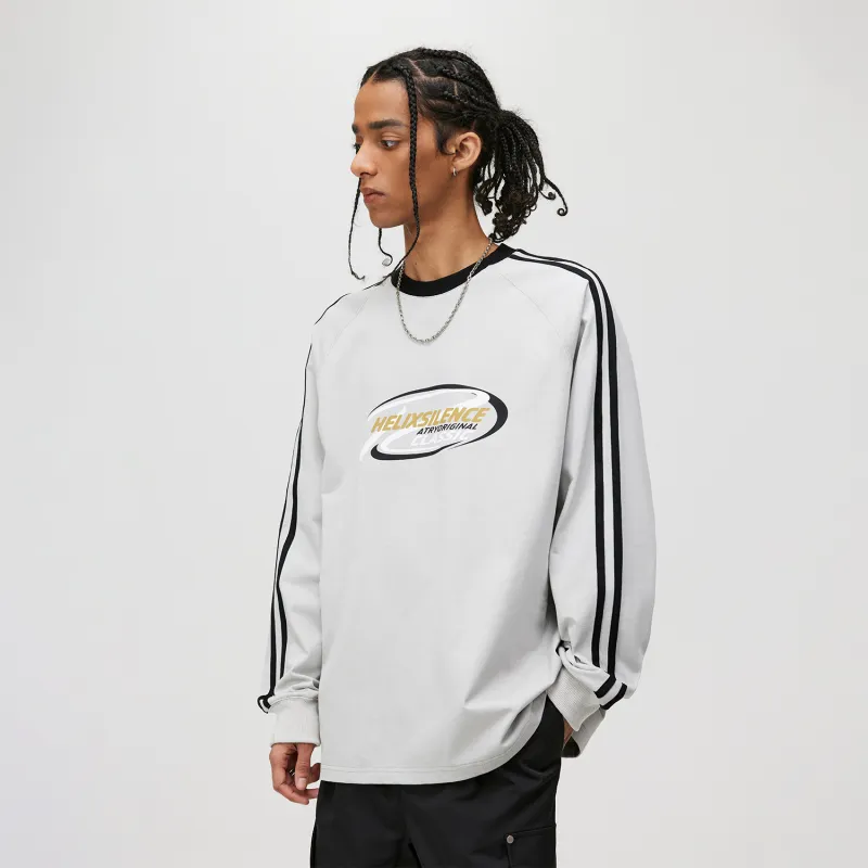 Atry T Shirt Chinese Fashion Trend Loose Fit Streetwear Pullover Versatile Top Unisex Light Gray-3
