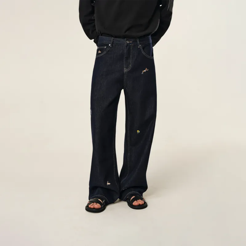 Atry Jeans Unisex Navy Blue-5