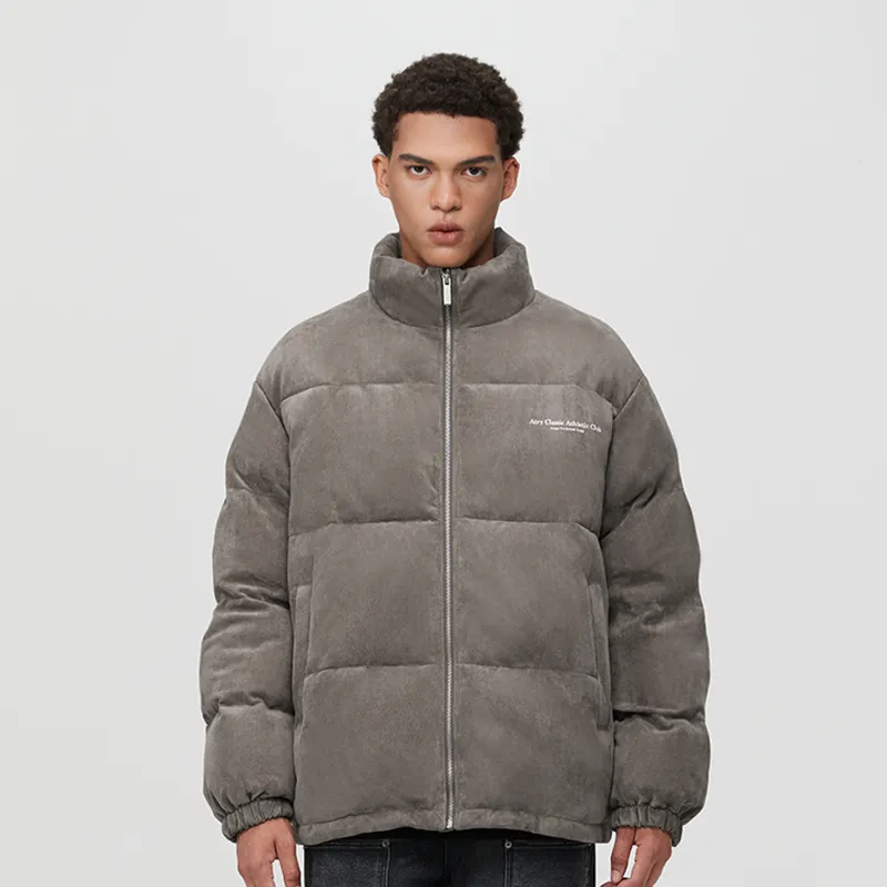 Atry Suede Vintage Casual Puffer Jacket Unisex-3