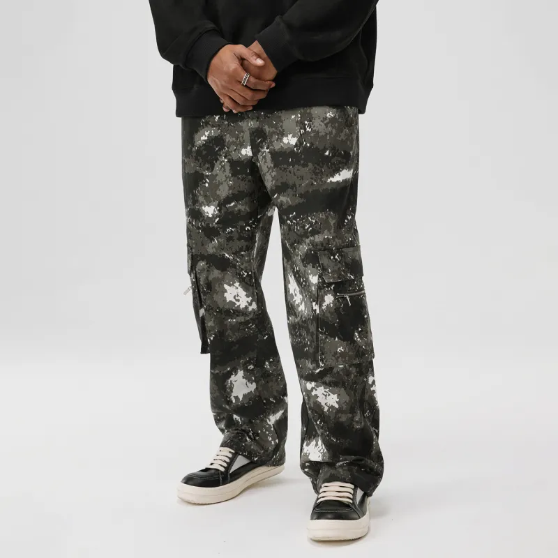 Atry Cargo Pants Unisex Camouflage Gray-5