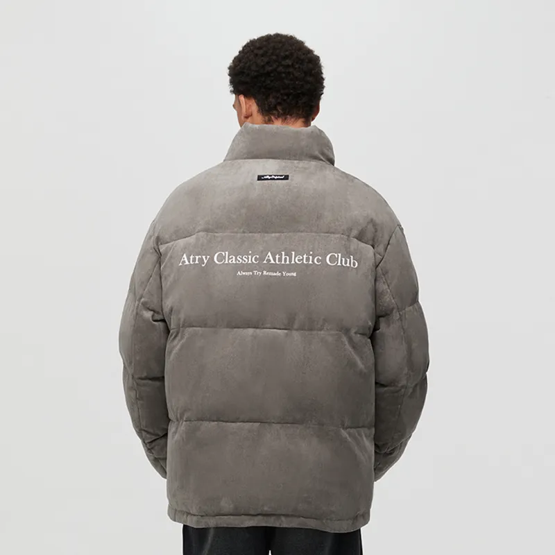 Atry Suede Vintage Casual Puffer Jacket Unisex-2