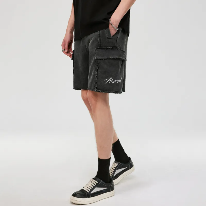 Atry Flower Body LOGO Series Casual Shorts Unisex Black-6