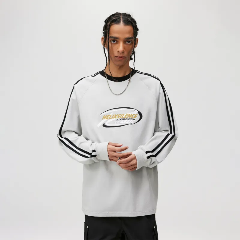 Atry T Shirt Chinese Fashion Trend Loose Fit Streetwear Pullover Versatile Top Unisex Light Gray-5