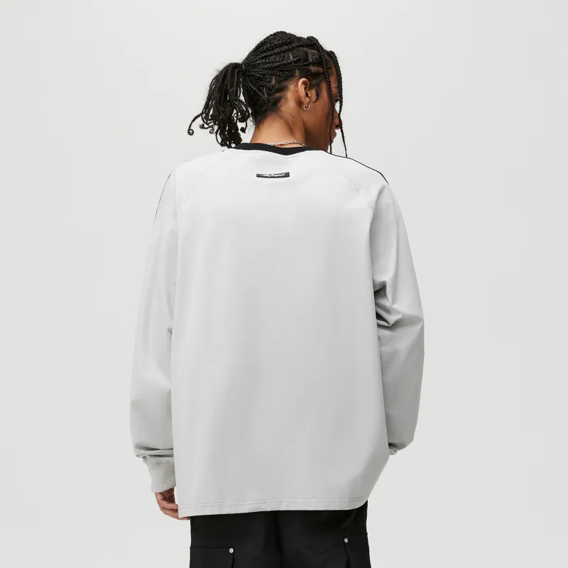 Atry T Shirt Chinese Fashion Trend Loose Fit Streetwear Pullover Versatile Top Unisex Light Gray-6