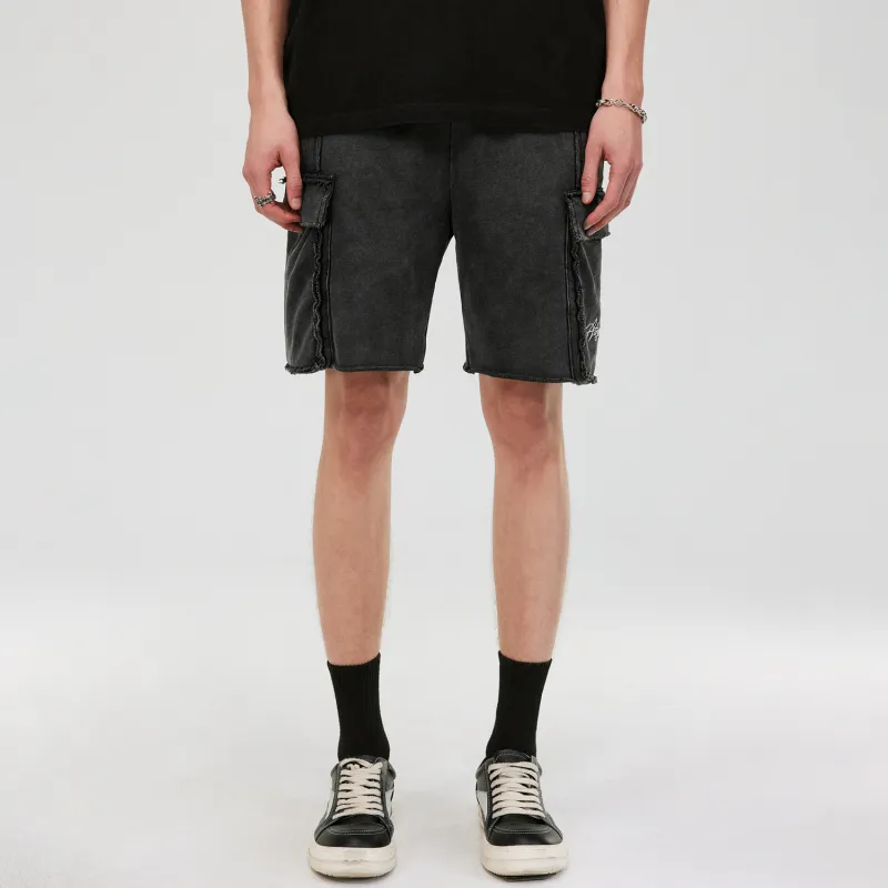 Atry Flower Body LOGO Series Casual Shorts Unisex Black-2